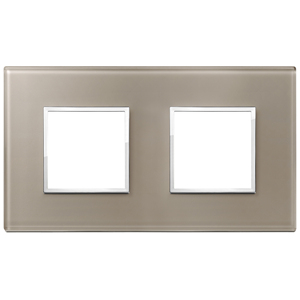 4M 2+2 Wall <b>Switch</b> <b>Plate</b> Brown Opal 20mm Length 11.4mm Width 3.2mm Height - Product Image 1