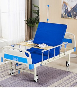 Cama Clínica Manual de un Solo Manivela, Cama de Hospital para Pacientes con 1 Manivela y 1 Función, para Pacientes Paralizados, Cama de Hospital Ajustable - Product Image 1
