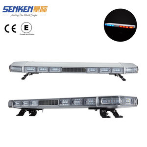 SENKEN Barre lumineuse <span class=keywords><strong>LED</strong></span> clignotante de signalisation routière, 47 pouces, super lumineuse, profil bas, rouge et bleue, pour ambulance et pompier, génération III - Product Image 1