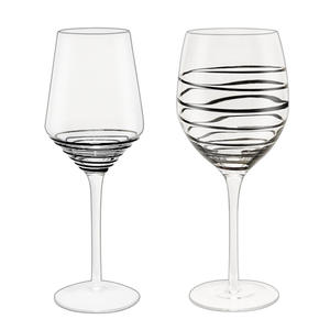 Verre à vin en cristal transparent de qualité supérieure soufflé à la main coupe longue tige mince fil d'argent enroulé verres de Bourgogne pour le vin rouge - Product Image 6