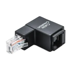 Ethernet מתאם, 90 תואר 270 תואר RJ45/8P8C Ethernet נקבה כדי RJ45/8P8C זכר, cat5e/Cat6 עד זווית Ethernet מתאם