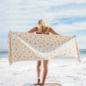 Gahumi bán buôn tùy chỉnh quá khổ bãi biển Khăn Logo Bộ Nhà Máy Giá tái chế mềm da thân thiện với bãi biển Khăn cát miễn phí - Product Image 6