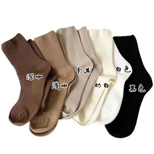 Women Slouch <b>Socks</b> Mid-Calf Solid Color Polyester Warm Non-Slip Quick-Drying Casual <b>Socks</b> For Autumn Winter - Product Image 4