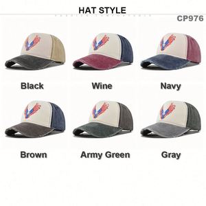 Gorra de Béisbol Bsci Personalizada de Perfil Bajo con Estampado de Bandera Nacional, Estilo Vintage, sin Estructura, de Algodón Lavado, Económica - Product Image 2