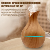 Humidificateur d'air Huile aromatique Humidificador Mini Diffuseur à grain de bois Vaporisateur silencieux pour la chambre à coucher Maison Voiture Purificateur de parfum 130ML