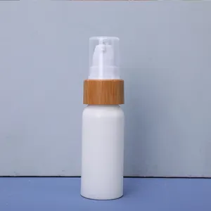 Botella de plástico Biodegradable con pulverizador para champú, botella de bambú de 30ml, 50ml, 100ml, 250ml, respetuoso con el medio ambiente