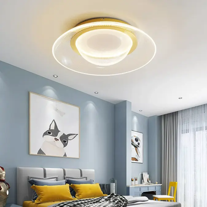 Lampada a sospensione moderna del lampadario a LED in acrilico del pianeta di lusso per la camera dei bambini della camera da letto