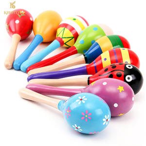 <span class=keywords><strong>Prix</strong></span> de gros <span class=keywords><strong>Maracas</strong></span> en bois de couleur de Noël pour enfants Décoration festive Musique Illumination Éducation - Product Image 6