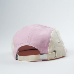 5-Panel-Hüte aus Baumwolle mit flachem Schirm und unterschiedlichen Farbtönen, 5-Panel-Camp-Caps mit gesticktem Logo - Product Image 6