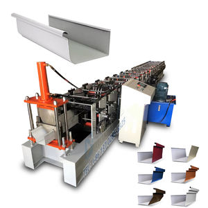 Ekstrüde alüminyum oluklar yapma makinesi paslanmaz galvanizli çelik yağmur oluk rulo şekillendirme makinesi - Product Image 1
