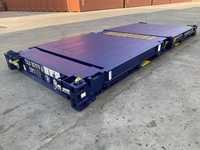 Conteneur de transport à plateforme de 20 pieds de qualité industrielle à haute capacité de charge, conteneur à plateforme ouverte latérale