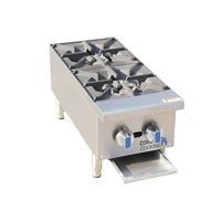 Réchaud à gaz portable compact en acier inoxydable commercial, 2 à 6 brûleurs, pour les voyages et la cuisine en plein air