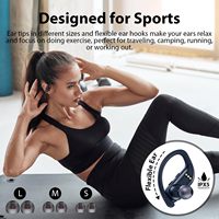 Auriculares Bluetooth T16 TWS con Gancho para la Oreja, HiFi, con Certificación CE, FCC y RoHS, para Compras en Línea en Alibaba, Auriculares Inalámbricos con Cancelación de Ruido