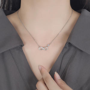<span class=keywords><strong>Collier</strong></span> pendentif <span class=keywords><strong>infini</strong></span> pour femme <span class=keywords><strong>Collier</strong></span> amour en laiton Bijoux haute couture Plaqué <span class=keywords><strong>or</strong></span> <span class=keywords><strong>blanc</strong></span>/<span class=keywords><strong>or</strong></span> rose - Product Image 6