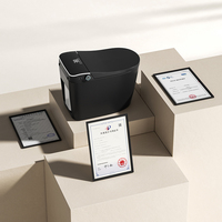 Inodoro Inteligente Moderno para Baño de Cerámica Negra con Control Electrónico Automático y Bidé