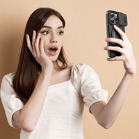 Coque de téléphone à support rotatif antichoc robuste pour iPhone 16 Pro Max caméra magnétique couverture coulissante étui antichoc