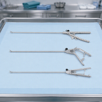 Pinces endoscopiques à mors droites et courbés 5x330mm Instruments chirurgicaux laparoscopiques Porte-aiguille