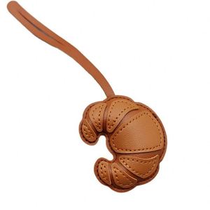 DIY Accessories Semi-Handmade New <b>Leather</b> PU Lanyard Horn Bag <b>Keychain</b> Car Hanging Decoration 2025 Wholesale - Product Image 5