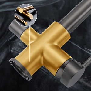 FRAP vendita calda 3 modi rubinetto in ottone lavabo depuratore rubinetto pistola Grey finitura acqua potabile miscelatore da cucina - Product Image 5