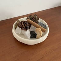 Plateau en céramique sans flamme pour pierres aromatiques, base de diffuseur d'huiles essentielles et décoration intérieure