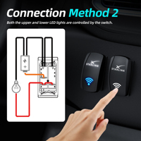Interruptor basculante de control Starlink de 12V 20A serie L con LED dual ON-OFF de 5 pines, impermeable, para coche, RV, marina, CE ROHS, venta al por mayor