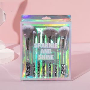 Set <span class=keywords><strong>Profesional</strong></span> <span class=keywords><strong>de</strong></span> 7 Brochas <span class=keywords><strong>de</strong></span> <span class=keywords><strong>Maquillaje</strong></span>, Brocha para Afeitar, Brocha para Corrector, Brocha <span class=keywords><strong>de</strong></span> Abanico, Pelo Sintético, Mango Acrílico, Portátil, Alta Estética - Product Image 3