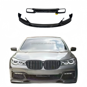 2015-2019 pour BMW 7 Series <span class=keywords><strong>M760</strong></span> G11/G12 3D lèvre avant MSY Style aileron arrière Kit de carrosserie en Fiber de carbone diffuseur avant et arrière pare-chocs - Product Image 1