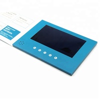 Vente directe d'usine promotion commerciale cadeau de vœux écran lcd carte d'invitation module vidéo livret