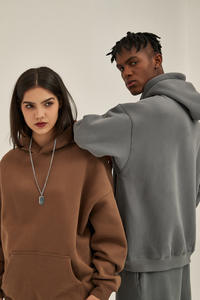 Sweat-shirts en coton personnalisés de haute qualité avec logo, sweats à capuche en molleton épais, sweats à capuche vierges surdimensionnés pour hommes, grandes tailles - Product Image 2