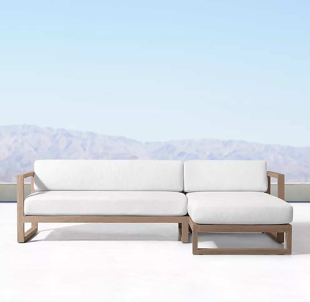 Wholesale Factory High End Patio Outdoor Luxury All Weather Solid Wood Teak Garden Sofa