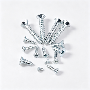 Vis autotaraudeuses à tête fraisée Phillips en acier au carbone GB846, plaquées zinc, pour la vente en gros - Product Image 2