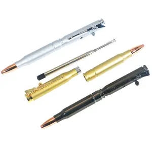 EACAJESS High Quality Custom Logo Promotional Gun Shape Metal Pen Brass Gun Pen