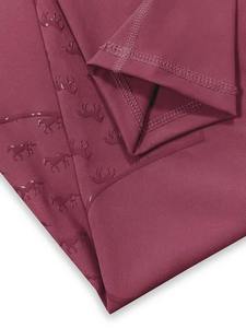 Pantaloni da Equitazione da Donna Bordeaux Leggings a Vita Alta Super Elasticizzati con Zip e 2 Tasche Silicone Assorbi Umidità e Asciugatura Rapida - Product Image 4