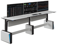 Console de contrôle motorisée réglable en hauteur UDWEB pour bureau/salle de contrôle
