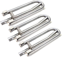 Brûleur de barbecue moderne personnalisable en acier inoxydable de qualité supérieure, à gaz naturel, 4 brûleurs, en forme d'anneau, droit et en forme de flèche