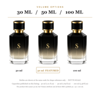 Flacon de parfum en verre noir dégradé personnalisé de 50 ml, vaporisateur fin, flacons de parfum de luxe de 50 ml avec boîte