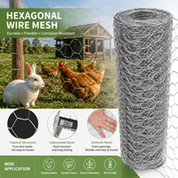 Grillage hexagonal galvanisé en gros, plusieurs tailles, grillage à poules pour clôture de sécurité de ferme, jardin, rouleau de filet