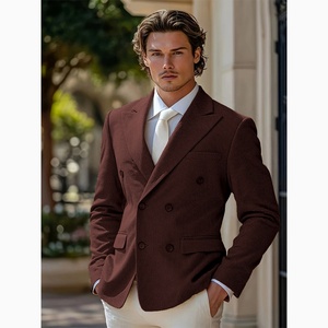 Blazer décontracté en velours côtelé pour homme BMT22, coupe ajustée, un bouton, veste de travail, veste de sport - Product Image 5