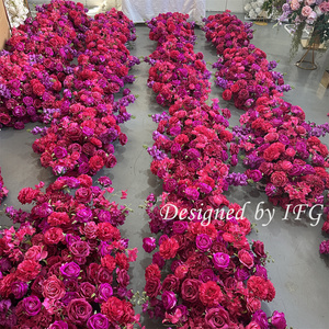 IFG alta calidad fucsia Floral Swag Hot Pink arco flores para boda fiesta decoración del hogar al por mayor - Product Image 3