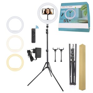 Anneau lumineux LED de 13 pouces réglable avec support de téléphone pour la photographie, le streaming vidéo, l'enregistrement et les réunions Zoom - Product Image 6
