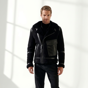 Chaqueta de Aviador de Cuero de Lujo para Hombre, Abrigo Bomber Cálido de Piloto, Servicio de Muestras de Fabricación OEM ODM Disponible - Product Image 1