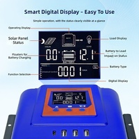 Contrôleur de charge solaire MPPT 20A-60A automatique 12V 24V 36V 48V avec écran LCD pour système d'énergie solaire hors réseau