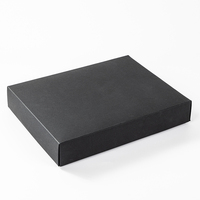LOKYO Plateau à dessert écologique noir pour biscuits au chocolat de fête Boîte d'emballage traiteur en papier kraft avec couvercle séparateur