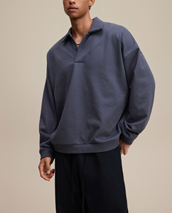 <span class=keywords><strong>Felpa</strong></span> da Uomo Personalizzata con <span class=keywords><strong>Collo</strong></span> Alto e Maniche Lunghe, Oversize di Alta Qualità, Pesante, per l'Autunno - Product Image 3
