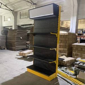 Xingye fabbrica all'ingrosso nero e giallo forato gondola espositivo negozio scaffalature espositivo supermercato espositori rack - Product Image 1