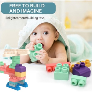 Yüksek kalite 80 adet silikon yumuşak kauçuk yapı satılık blok oyuncaklar büyük yumuşak oyun bloğu - Product Image 4