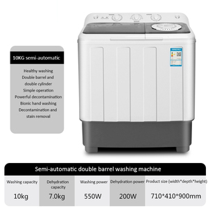 <span class=keywords><strong>Lavadora</strong></span> Semiautomática de Doble Tambor y Doble Cilindro de Gran Capacidad con Energía Eléctrica para Deshidratación Doméstica - Product Image 2