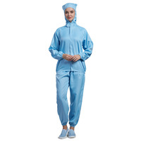 H-1107 Hanyang Clean 100% Polyester unisexe Anti-poussière uniformes de travailleur pour les bovins boeuf lait laitier volaille oeuf vin bière traitement