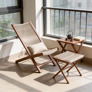 Ensemble <span class=keywords><strong>table</strong></span> et chaises pliantes modernes pour balcon, mobilier d'extérieur en rotin gain de place, ensemble <span class=keywords><strong>bistrot</strong></span> 3 pièces pour petit appartement - Product Image 1