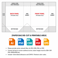 Sac cadeau en papier kraft OEM réutilisable, écologique, minimaliste, avec ruban et estampage à chaud, fond renforcé, pour baby shower